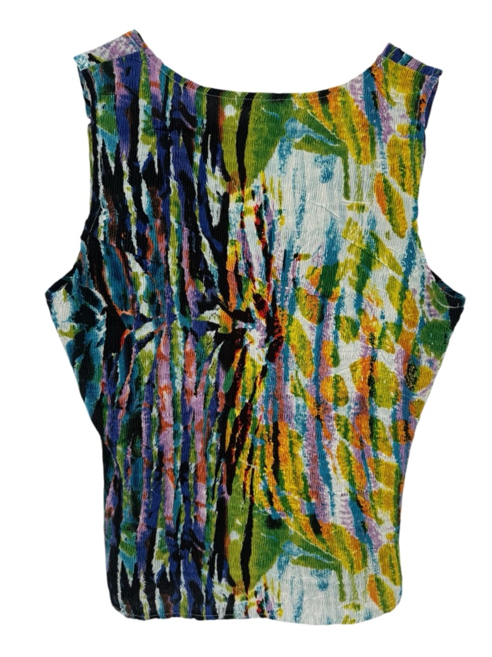 ALBERTO MAKALI Colorful Pleated Tank Top M - Picture 2 of 4